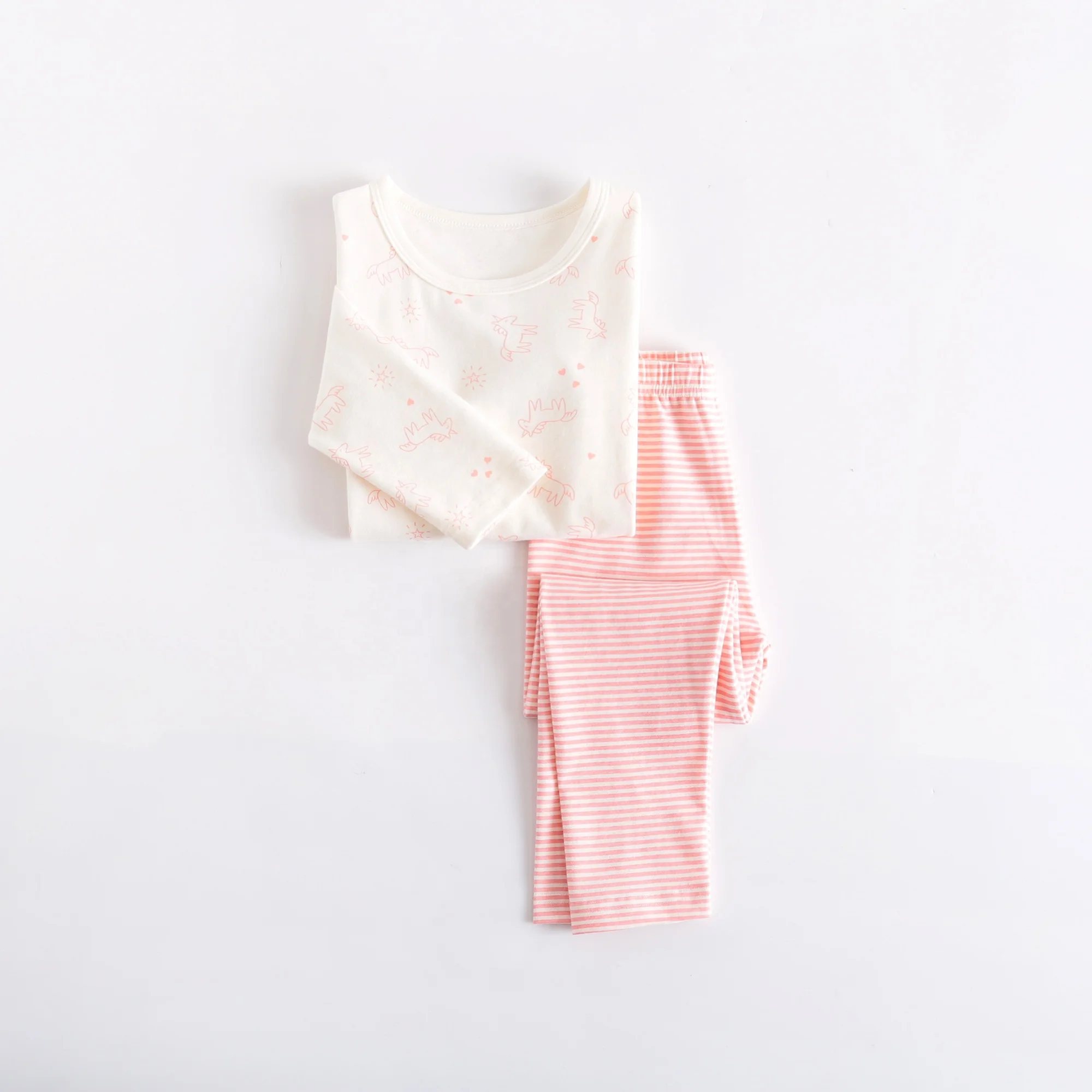 
95% cotton kids pajamas kids christmas pajamas kids print new design pajamas set 