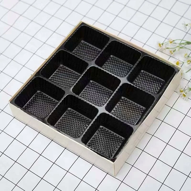 Роскошный контейнер для закусок с крышкой разделенная коробка квадратная одноразовая деревянная тарелок