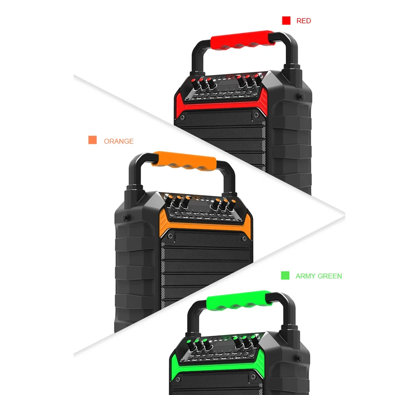 Foreign trade style outdoor wooden audio speaker DJ stage K song Bluetooth audio charging high power audio