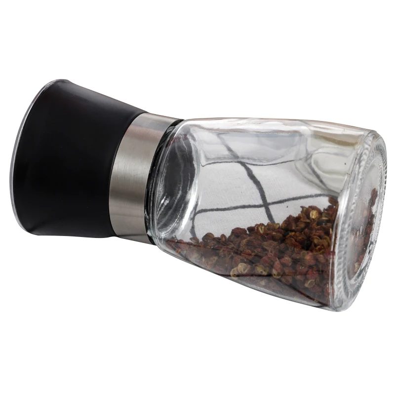 High quality salt pepper grinder set mini spice grinder spice jar glass