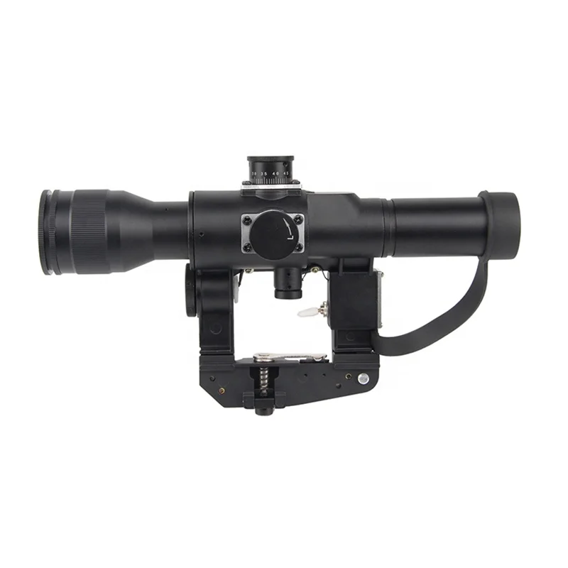 LUGER SVD 4x26 Tactical Optical sight Long Range Red Illuminated Sight Scope with Glass Ranging Reticle