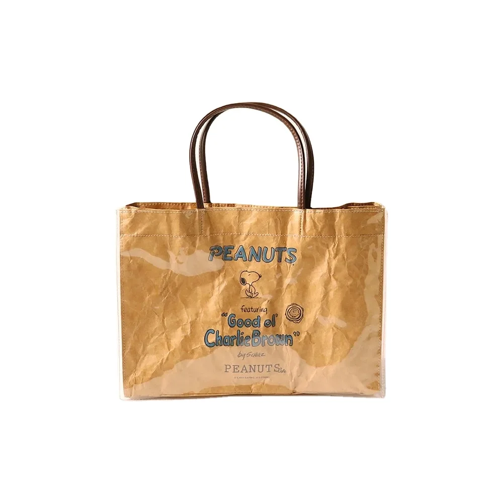 Custom logo printed eco friendly recycle tyvek waterproof coated dupont paper bag