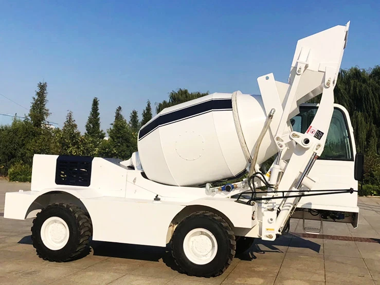 
1.2m3 mini compact small mobile concrete mixer with self feeding mixing truck 