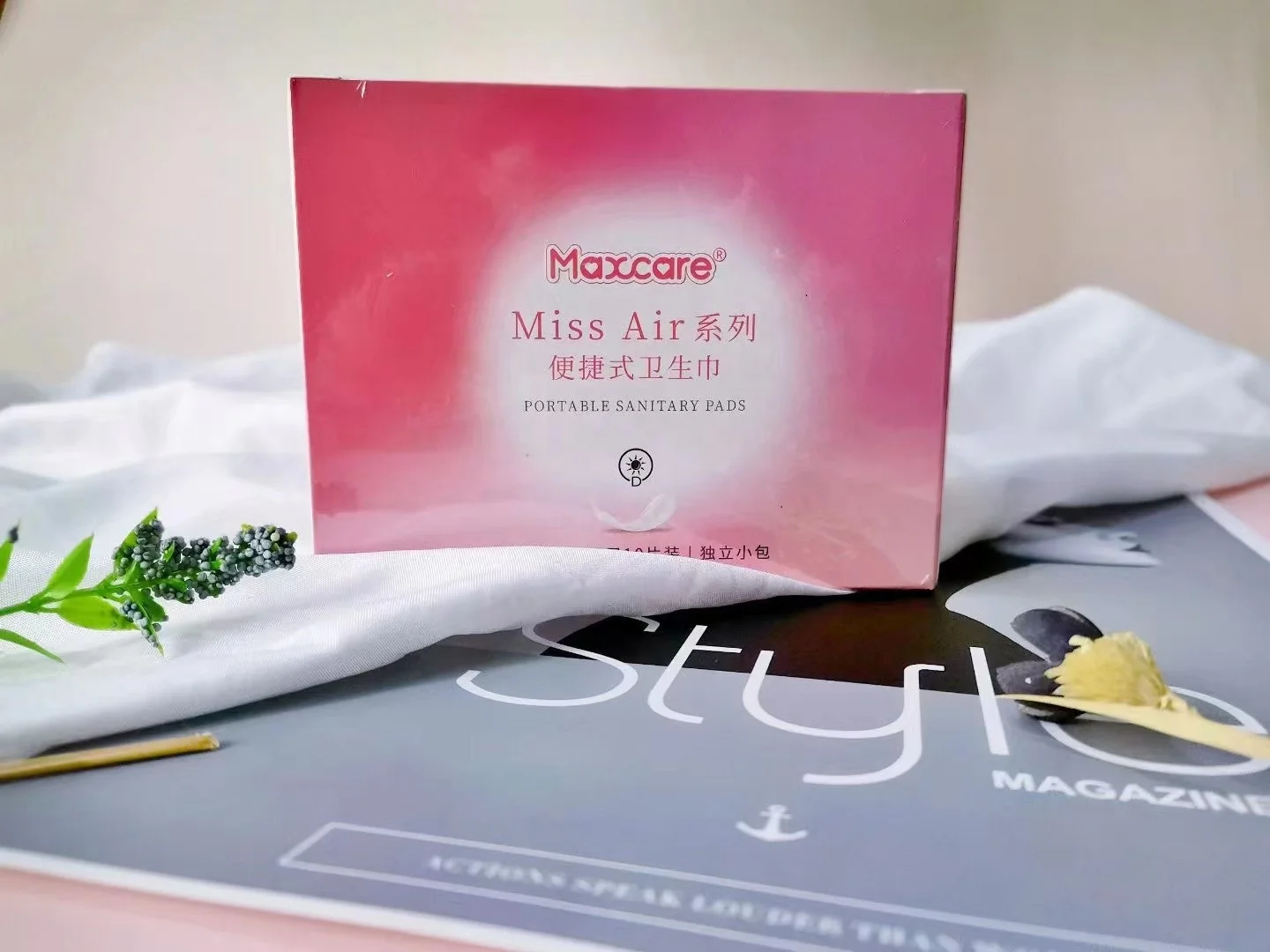 nion Maxcare Biodegradable Soft Wholesale Organic Cotton Lady Day Night Use Sanitary Towel Pads Women Sanitary Napkin