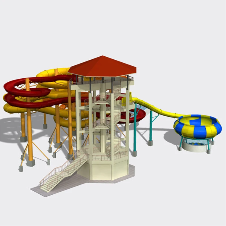 Most Popular Water Park Equipment Out Door Play Aqua Park Fiberglass Water Slide