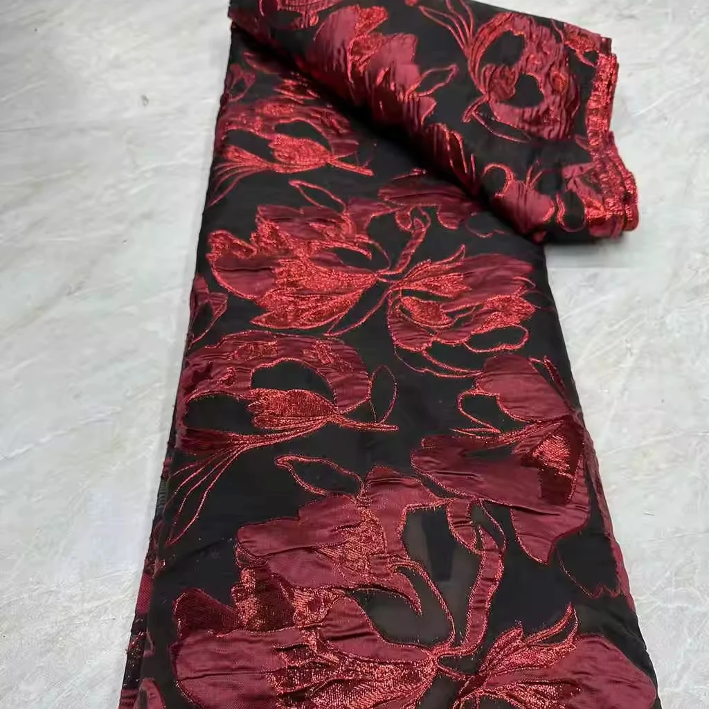 YZL093   Floral Jacquard Fabric Brocade Jacquard Fabric For Lady Woman Dress