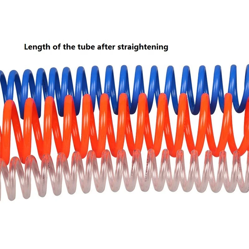 Hot Sale Colorful High Pressure Flexible PA 100% Nylon Truck Air Brake System Reel Spiral Hose