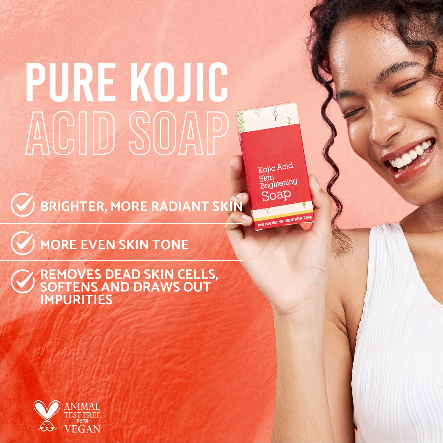 Private Label Pure Kojic Acid Skin Whitening Soap With Hyaluronic Acid, Vitamin C Coconut Oil For Face&Body