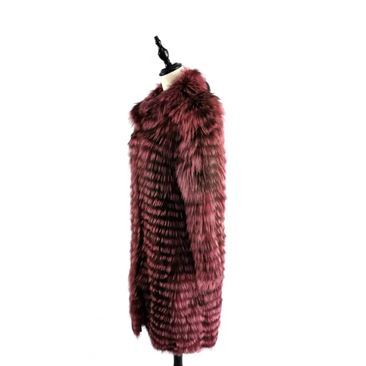 New Fashionable Style Real Knitted fox fur  Coat Women