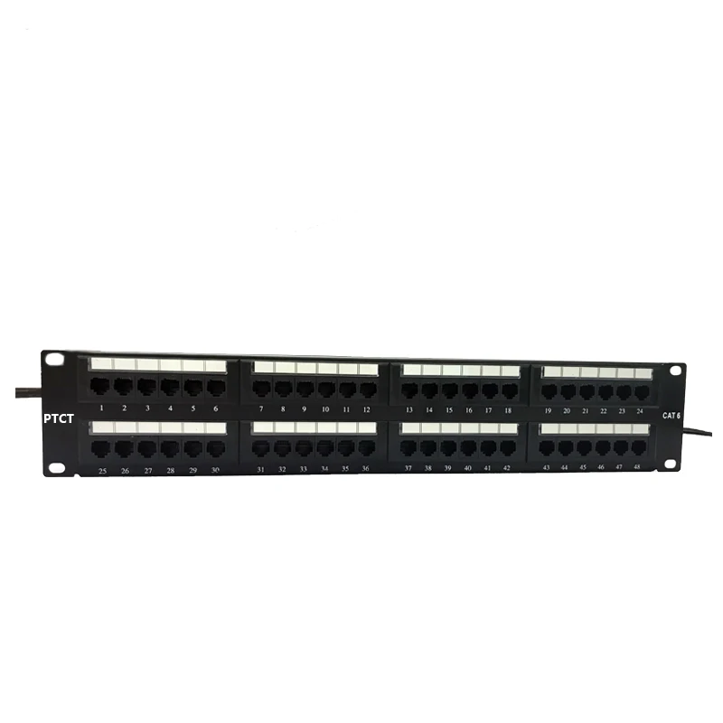  19 дюймов Utp Cat6 48 портовая коммутационная панель черный
