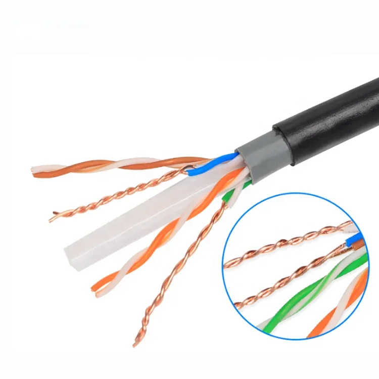 CAT6 UTP/ FTP/ SFTP Outdoor network cable BC or CCA 305m/box 4pr 23awg utp cat6 with REELEX coiling