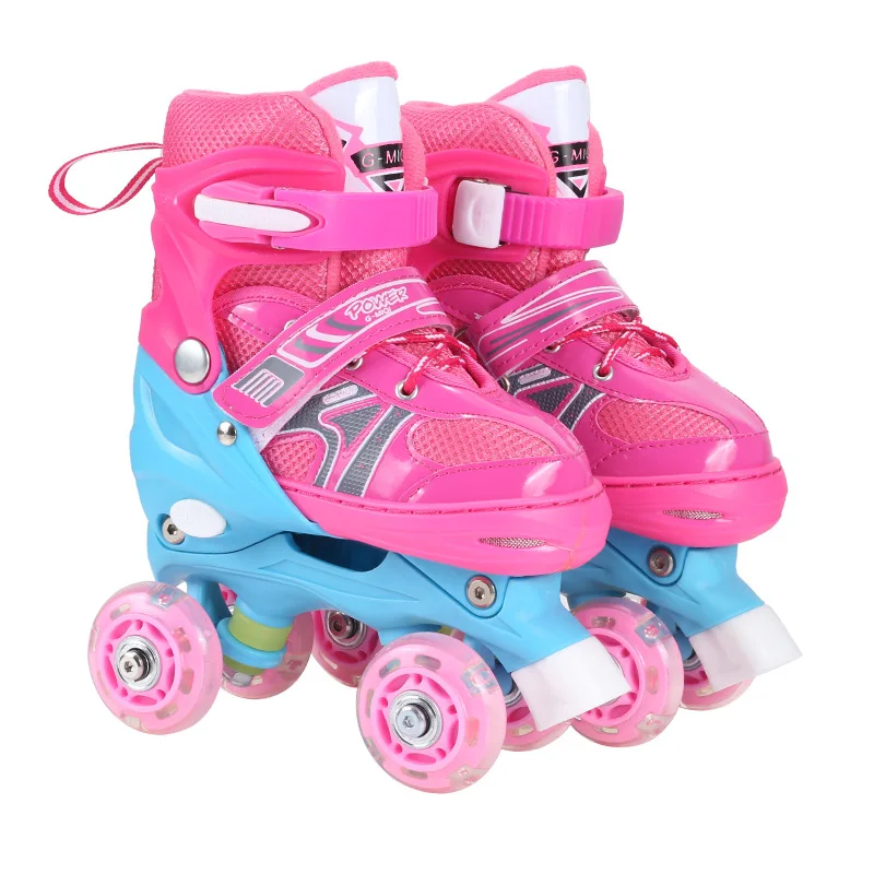 Outdoor sports skating shoes beginner double row wheel roller skates four-wheel  roller Skates