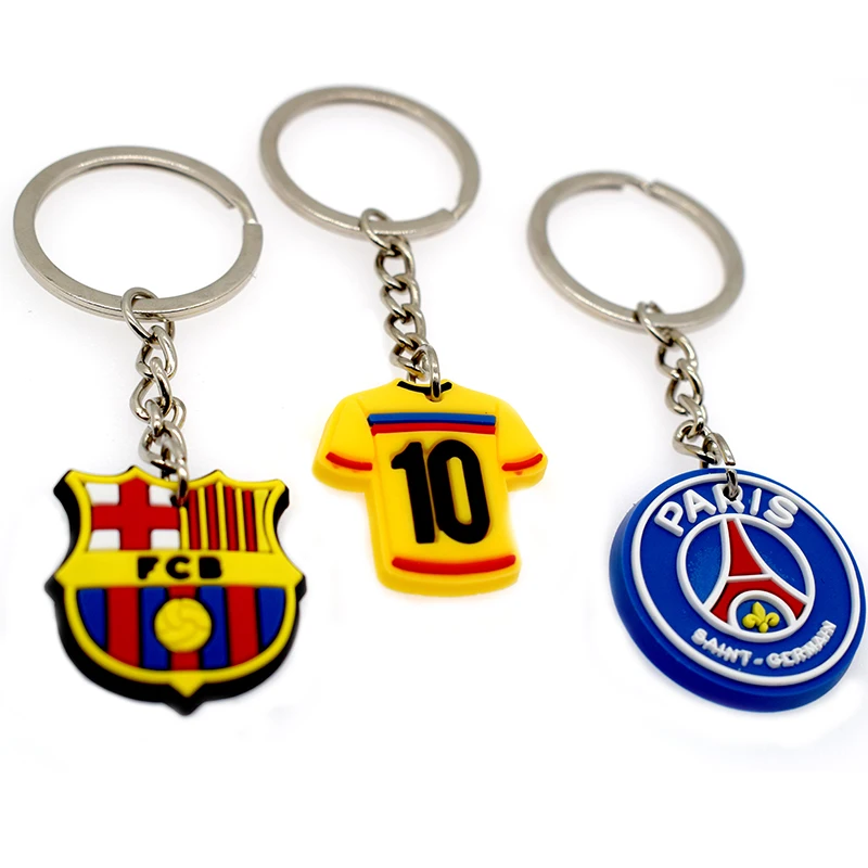 Pvc Football Helmet Keychain Soft Rubber Colorful Football Keychain Portable Football Team Logo Keychain