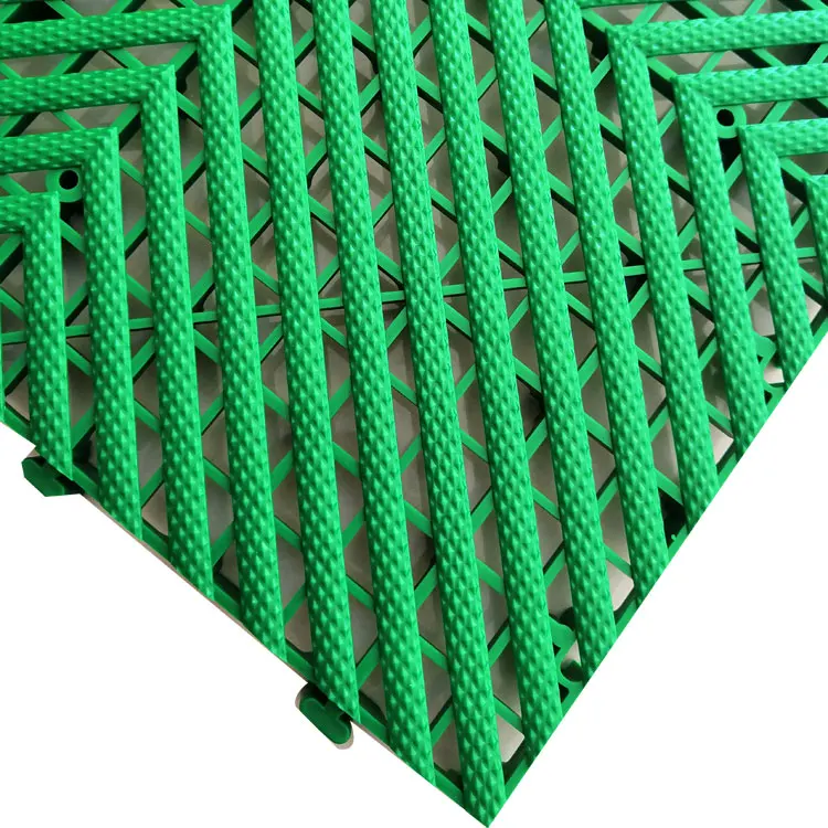 Modern Interlocking Splicing Garage Floor Tiles PP Vinyl PVC Grille Mat Car 4S Shop Outdoor Sports Venue Hotel Washing Mat