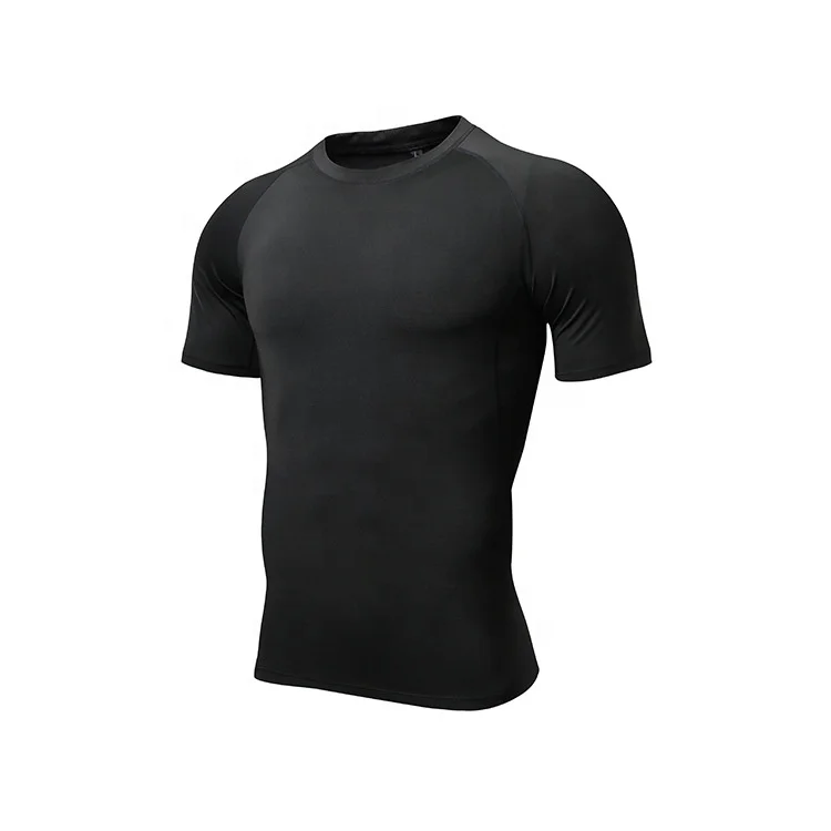 Hot Sale Tops Rash guard  Custom Compression Shirts For Men Compression Short Sleeve Compression Shirt Rash Guard