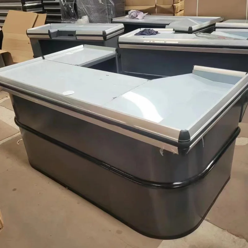 Распродажа кассовые стойки из нержавеющей стали для супермаркетов и розничных магазинов кассовый стол с каменным дизайном