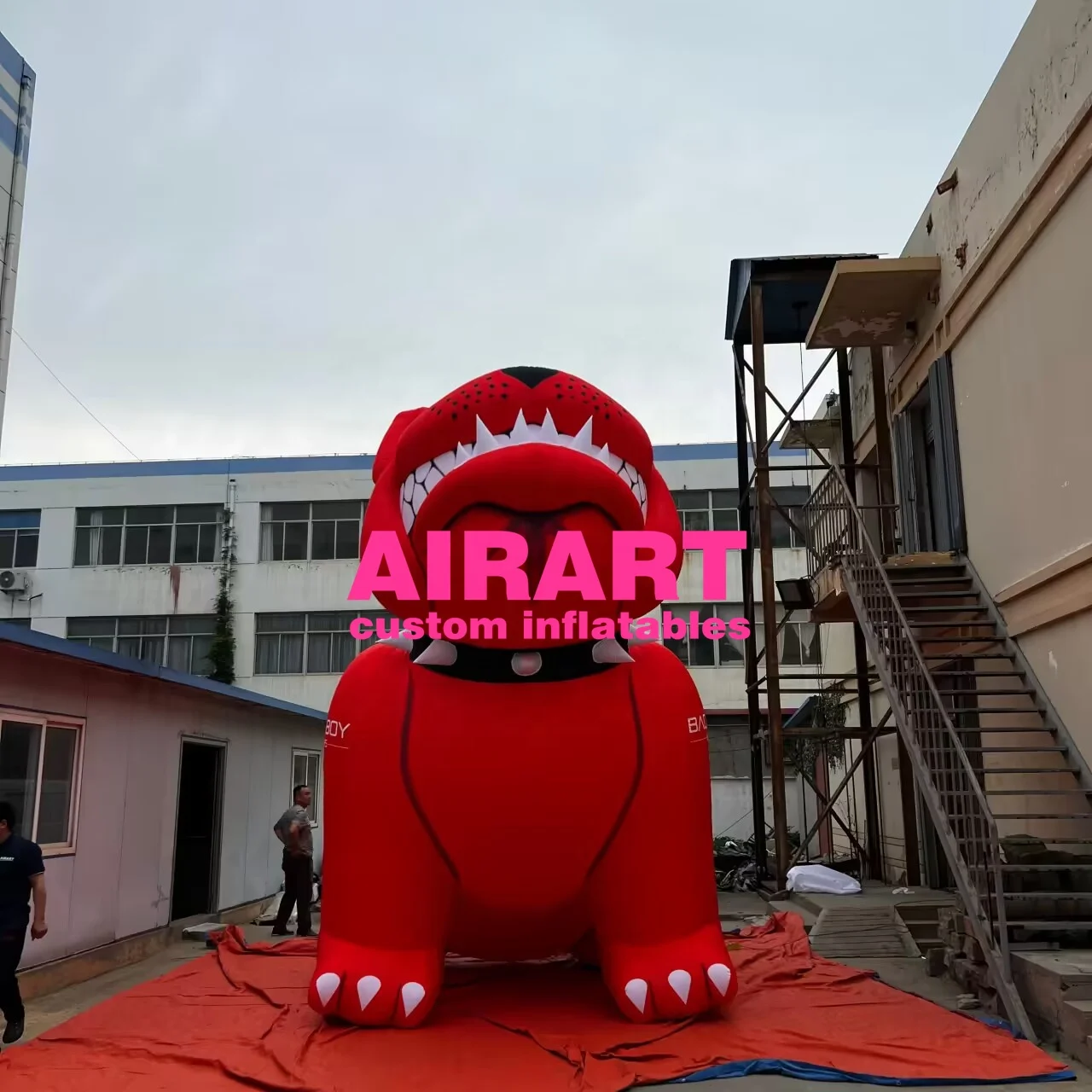 2023 Hot sale activity advertising inflatable red bulldog ,decoration inflatable dog animal balloon
