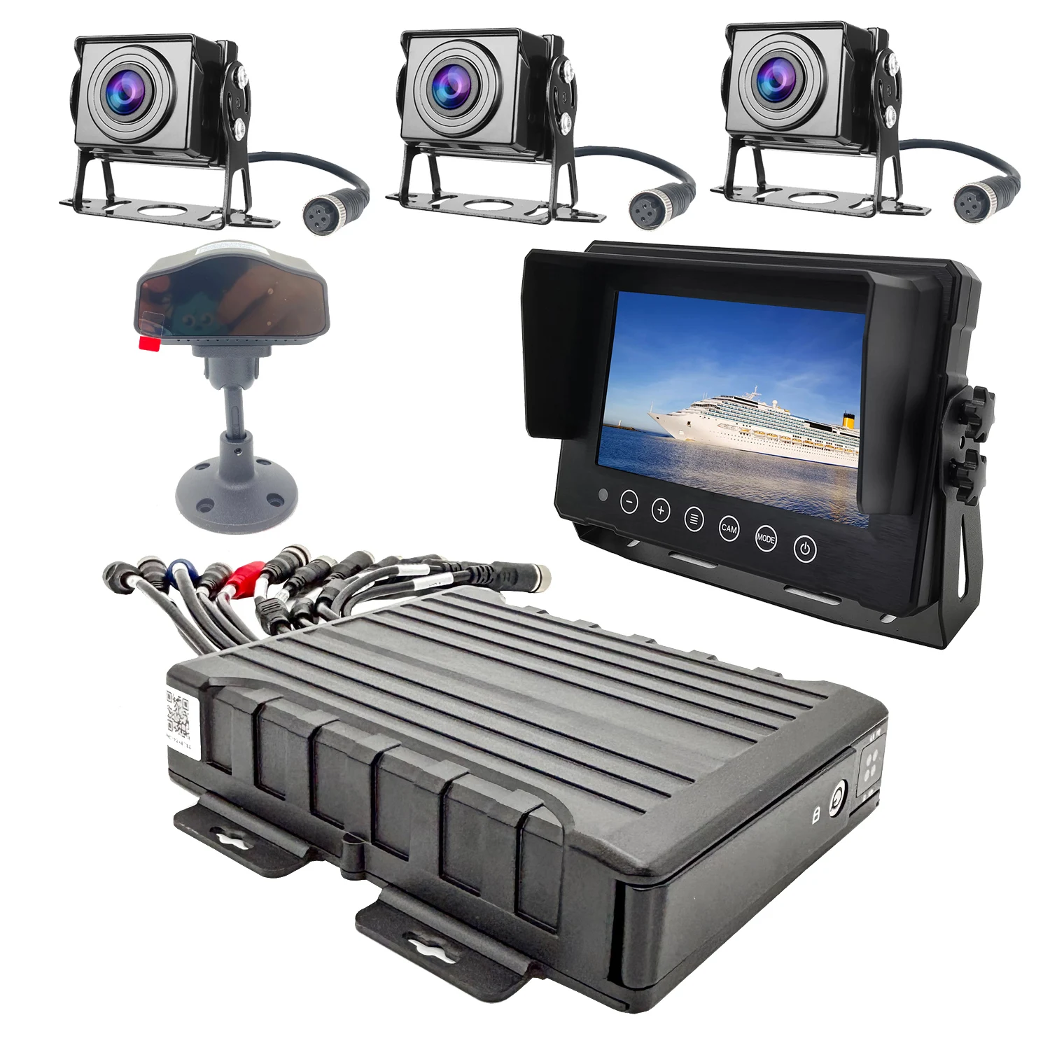 Лидер продаж сельскохозяйственный грузовик 4-канальная 1080P ai MDVR комплекты с 7-дюймовым водонепроницаемым монитором камера для одного дсма BSD и gpsSystem