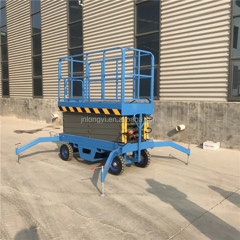 High Quality 10m 14m Mobile Hydraulic Trailer Electric Scissor Lift Table Lifting Platform