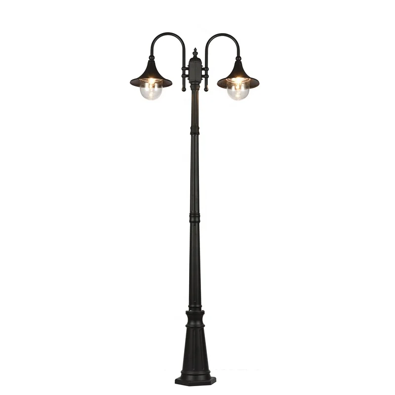 Garden Light Black color Aluminum yard pole E27 Garden Light