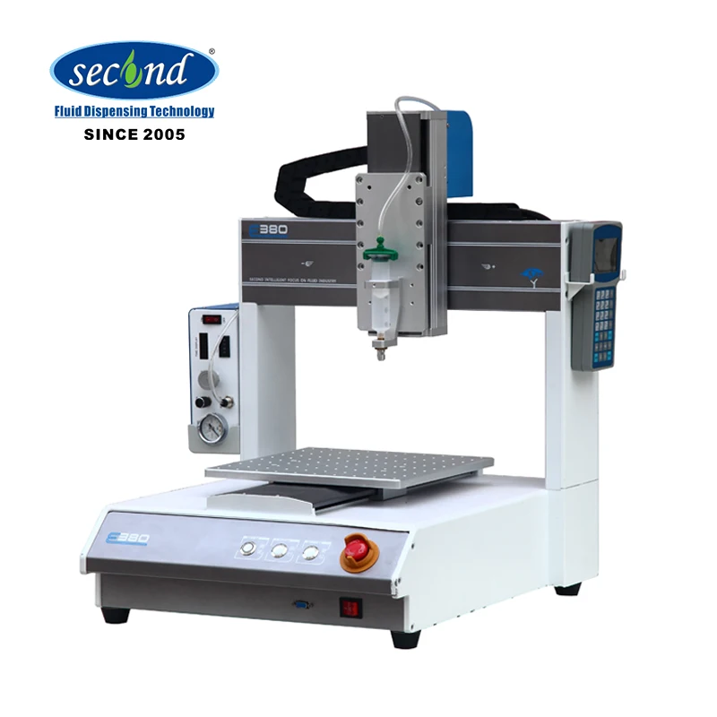 Benchtop automatic 5 or 30cc UV solder paste glue dispensing machine