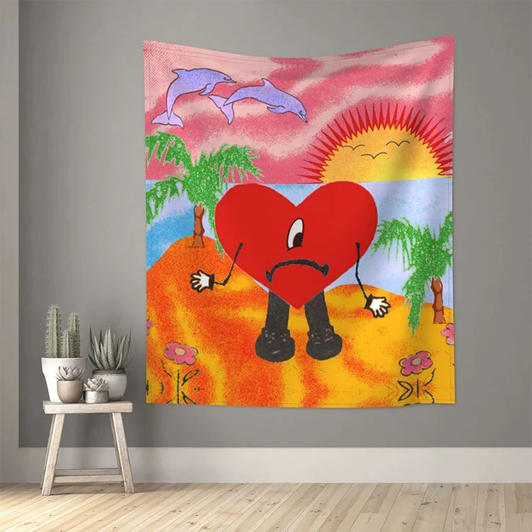 Wholesale Supply Personalized Unique Customize Fleece Blanket For White  bad cute bunny Transfer bad bunny blanket