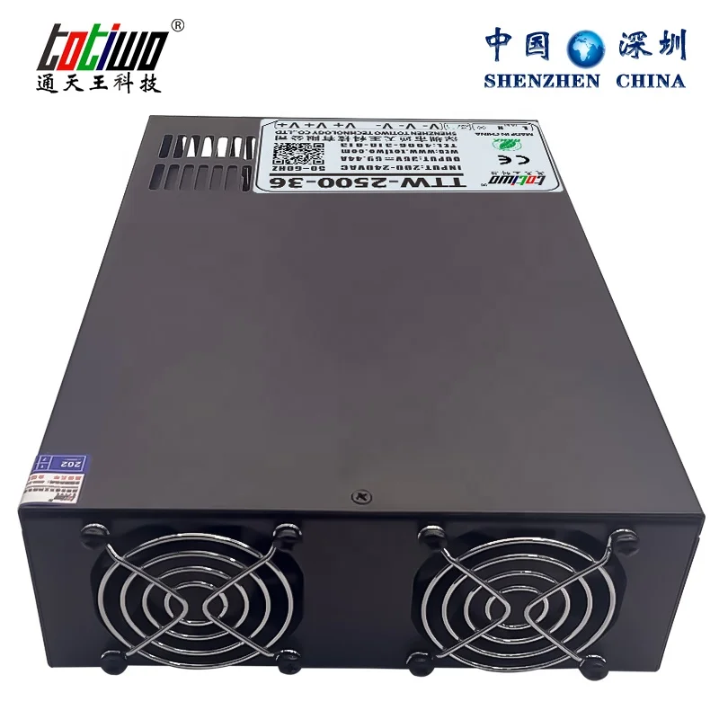 AC220V to DC50V 55V 60V 65V 2200W 2400W 2500W watt automation equipment high power switching power supply smps transformer psu
