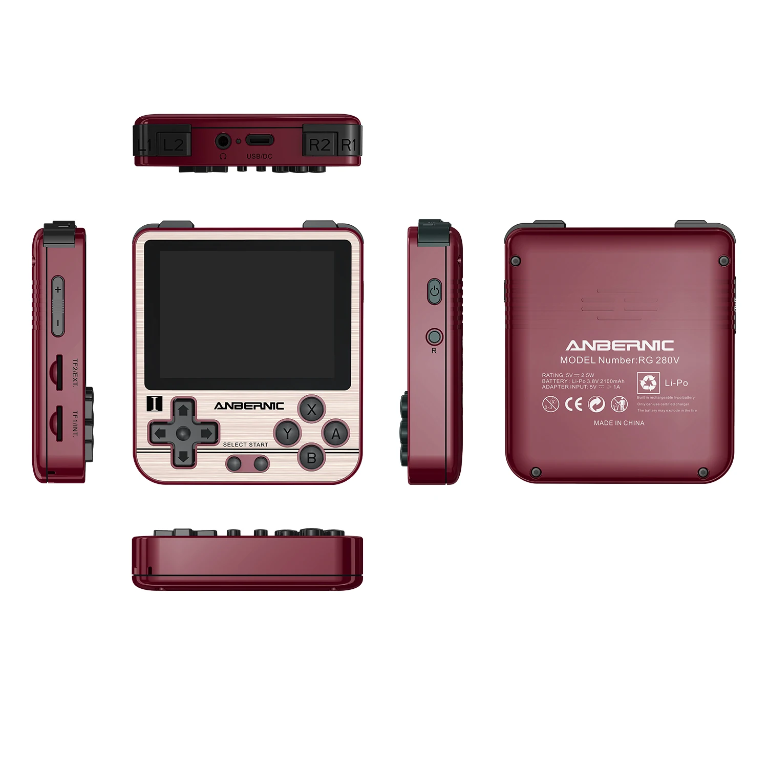 RG280V Portable Handheld Video Game Ips 64g 5000 Games Opendingux Handheld Game Player Cheap
