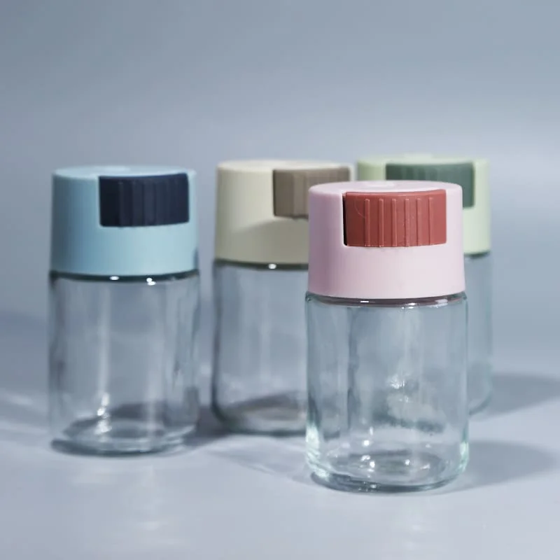 Stylish Kitchen Storage: 100ml Glass Bottles for Salt & Pepper