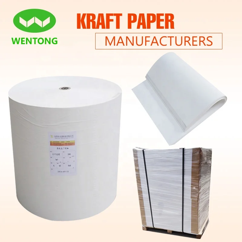 45gsm white virgin bleached kraft paper