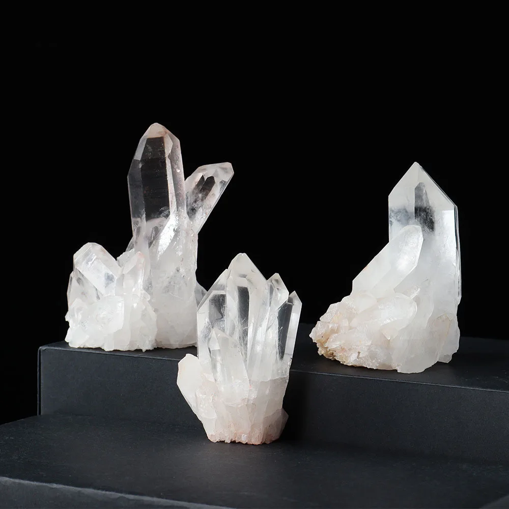 Natural Rock Crystal Geode Bulk White Quartz Crystal Clusters
