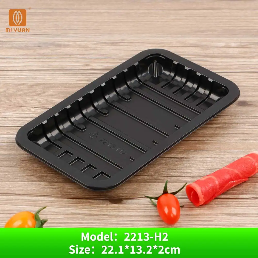 High Quality PP Disposable Blister Packaging Box Rectangle Shape MAP Chicken Takeaway Sealed Plastic Tray for Meat Storage