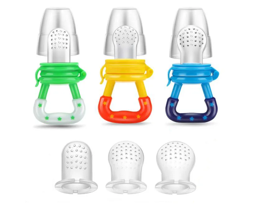 BPA Free Silicone Training Silicone Infant Teething Teether Toy baby fruit vegetable fresh food feeder pacifier