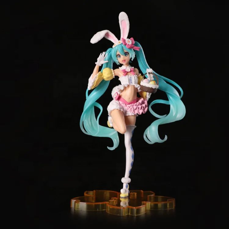 Hot selling Japan Anime hatsune rabbit ears beautiful young girl anime figure