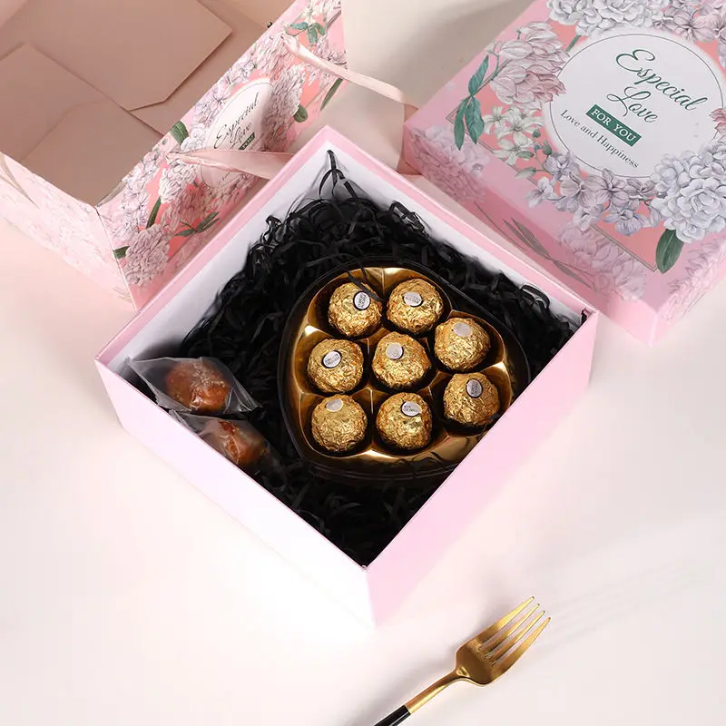 Custom Print Biodegradable Cakes And Pastries Macaron Paper Box Grid Food Packaging Gift Box Big With Paper Bag Set