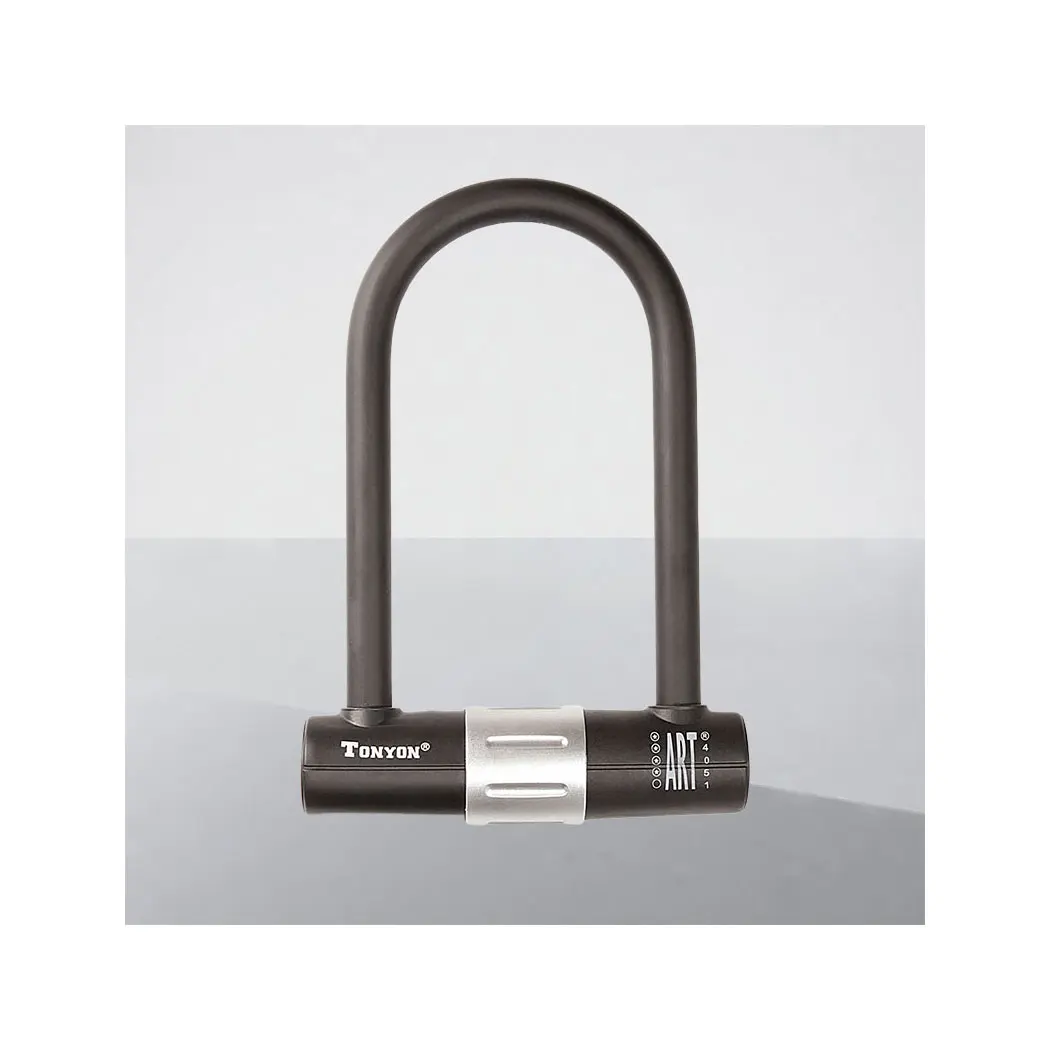Tonyon High Quality Art 4 Stars Anti Theft Security Steel Iron U-shaped Bike Shape U Motorcycle D Lock