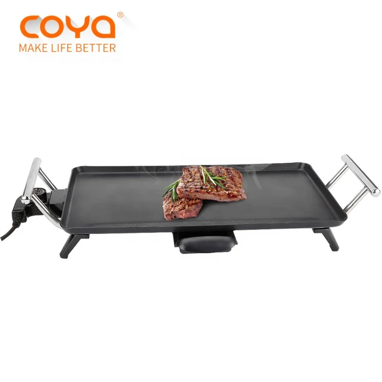 Hot Sale Portable Smokeless Electric Bbq Grill Baking Pan Electric Griddle Teppanyaki Grill