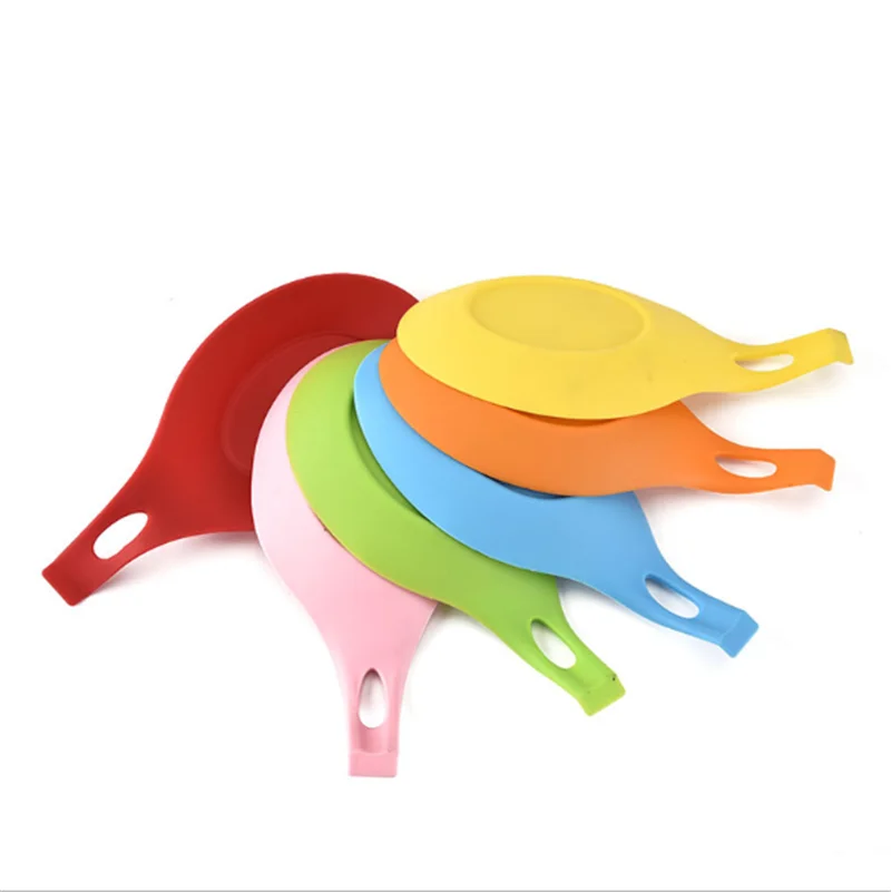 new silicone rest soup spoon, food grade silicone spoon rests
