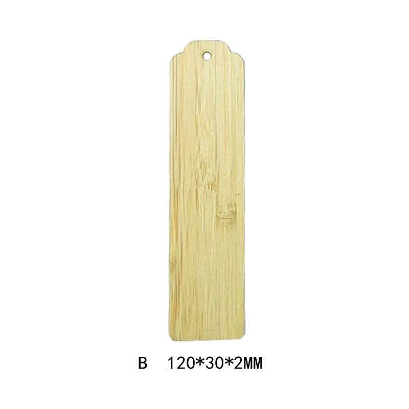 bamboo Blank Bookmarks Unfinished Wood Tags Creative Wooden Craft Bookmarks DIY Carved Graffiti Bamboo Board Material