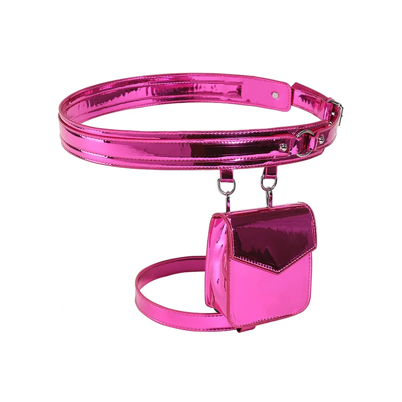 New hot selling carnival festival Women Mini Waist Bag Leather Fanny Pack fashion leg thigh Harness bag