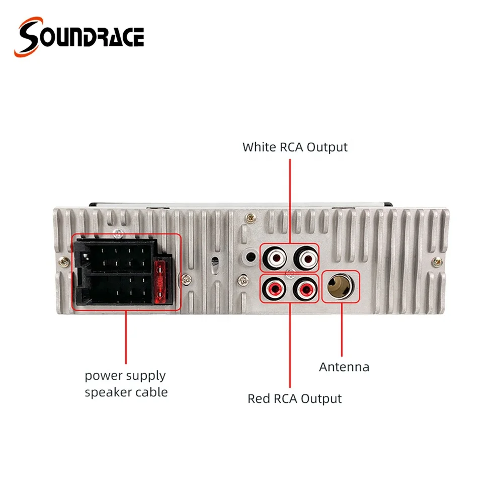 Soundrace 1 Din MMC WMA MP3 Radio Multimedia Pioneer Car Stereo Player Car Usb Player
