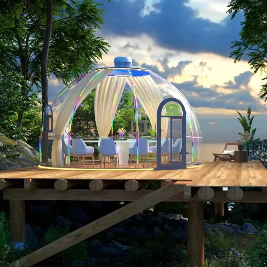 Hot Selling Hotel Polycarbonate Dome Tent Modular Prefab PC Bubble Room Dome House For Resort