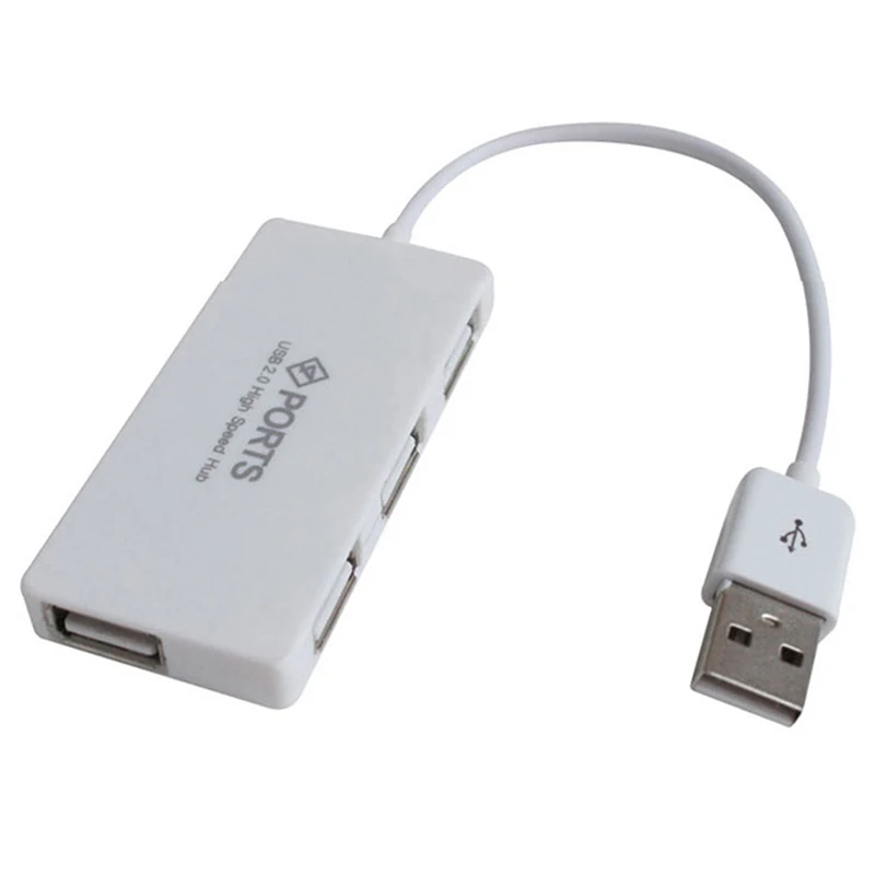 Адаптер с 4 Usb портами для зарядки электроники 2 0 Hub драйвер Высокоскоростной 4-портовый концентратор со светодиодной