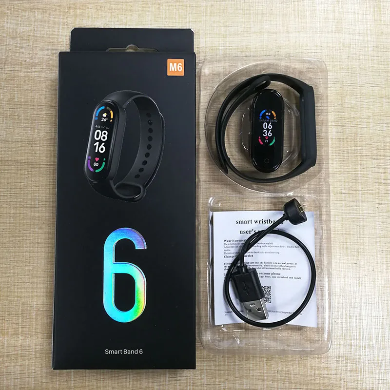 M6 Smart Band M6 Fitness Tracker  Heart Rate Monitor Waterproof Sports Bracelet Activity Tracker M6 VS M5 M4