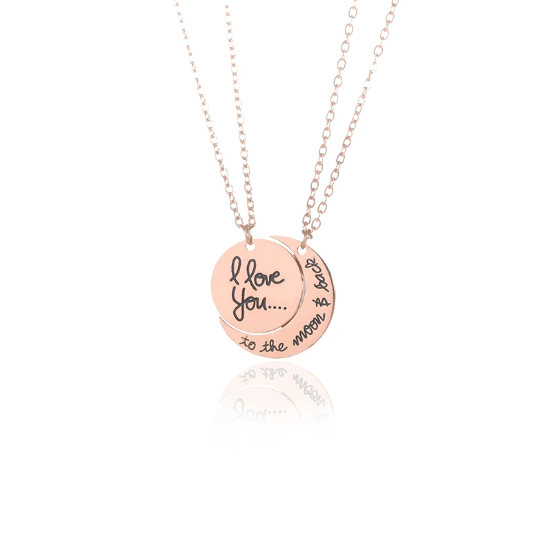 Парные пары влюбленных стальная Луна и солнце подходящая Подвеска Ожерелье для влюбленных мужчин женщин друзей