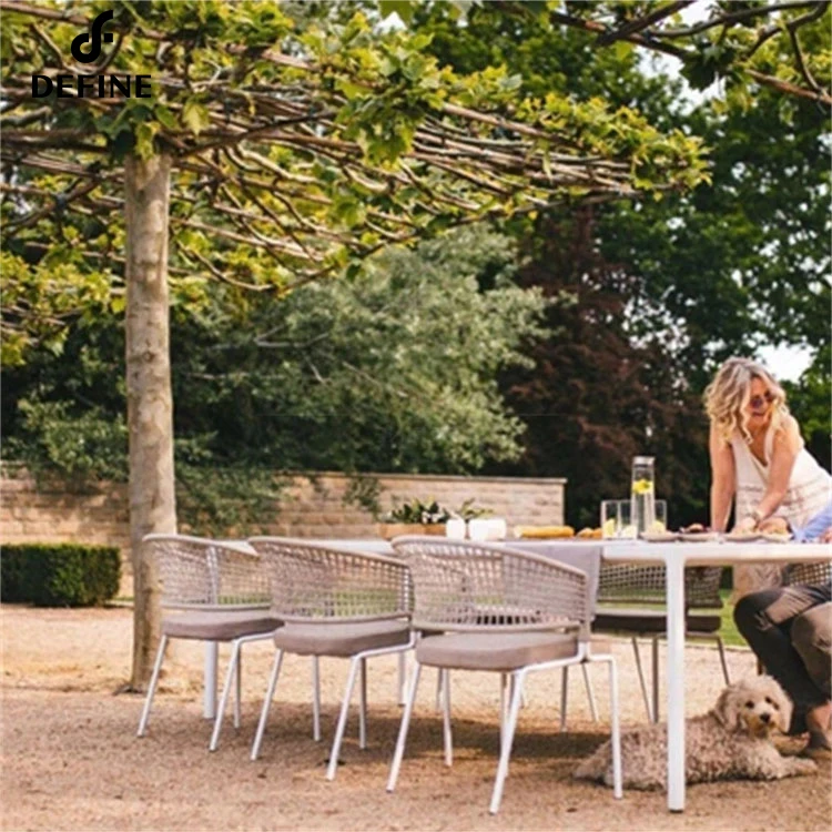 Nordic Modern Design Commercial Rattan Backrest Armrest Metal Leg Leisure Chair For Hotel Outdoor Furniture Garden Cafe Balcony