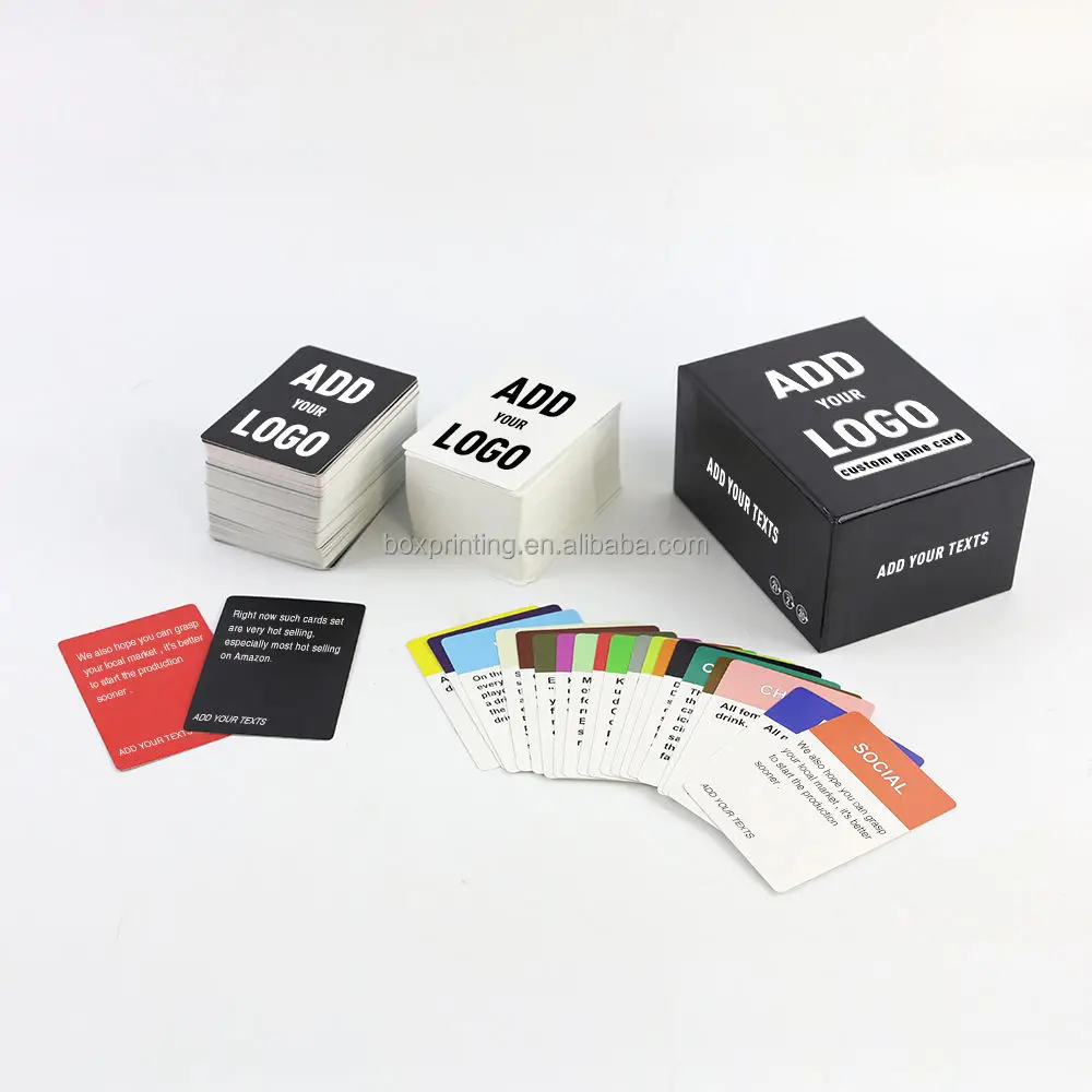 Custom Printing Table Drink Adult Communication Playing Cards Drinking Talk Card Game with Box For Adult Friends Party Couple