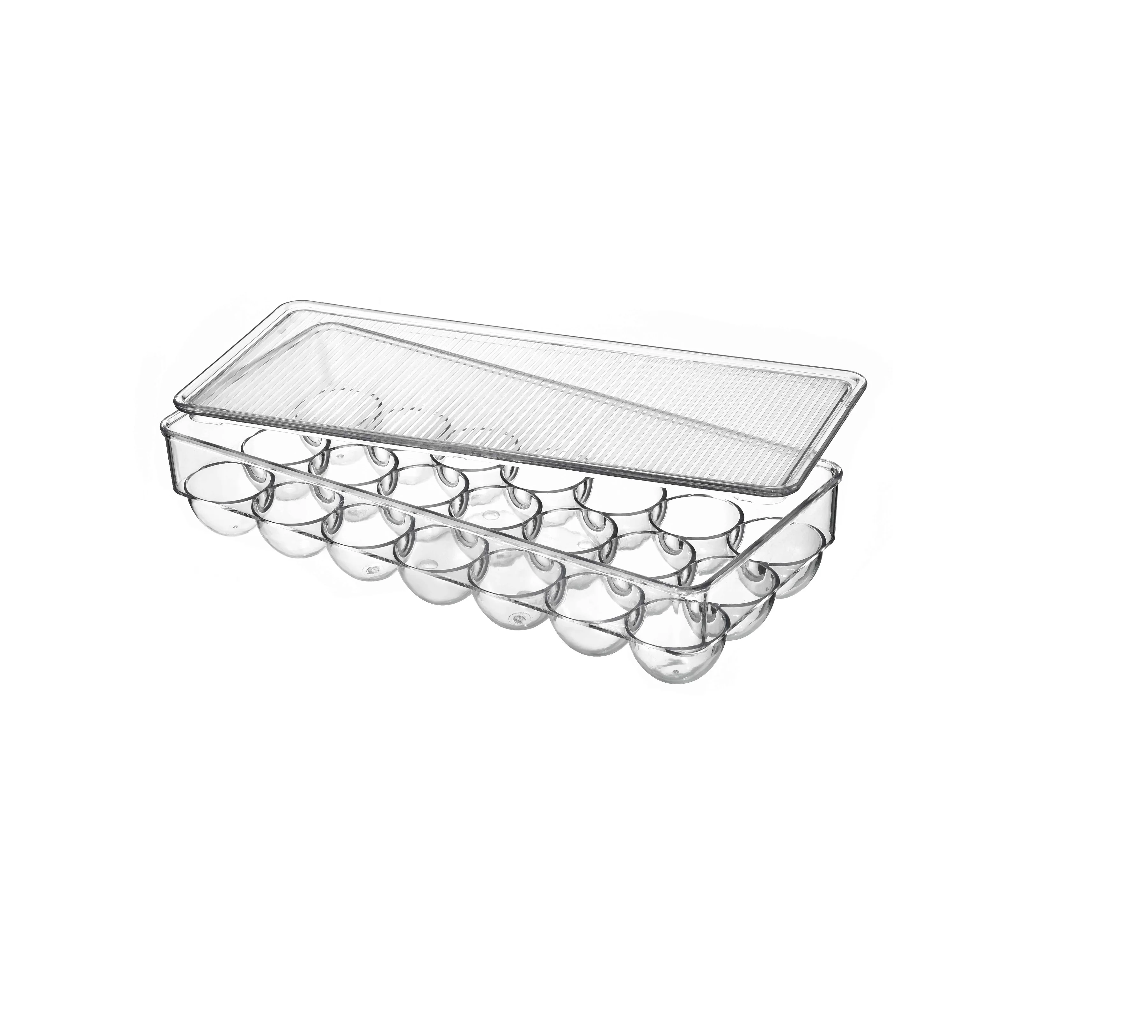 SA-0665 Refrigerator 21 grid transparent drawer egg rack box plastic egg storage device