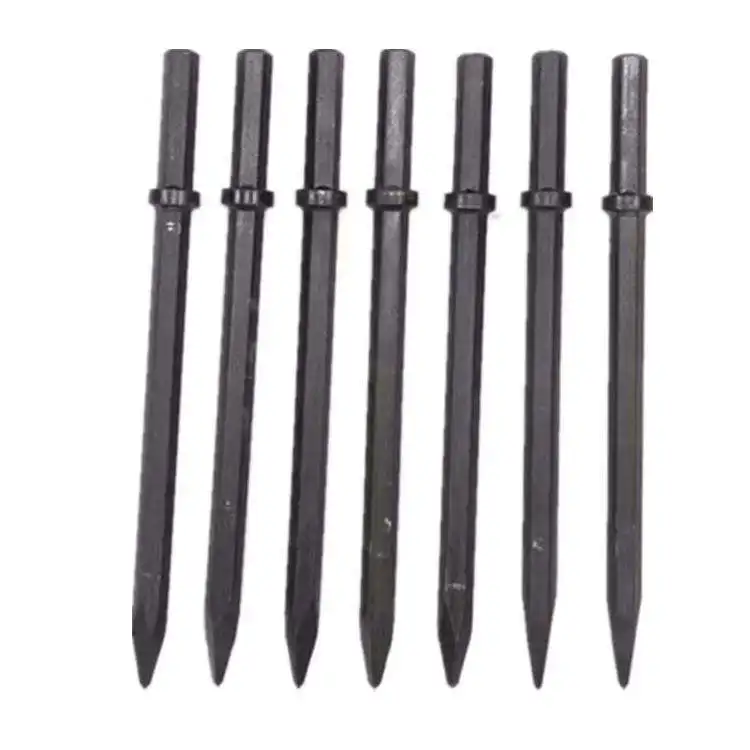 Customized Quarrying Machine Parts Crushing Machine Pneumatic Pick Slotted Tools Galvanizing Plus Point Chisel
