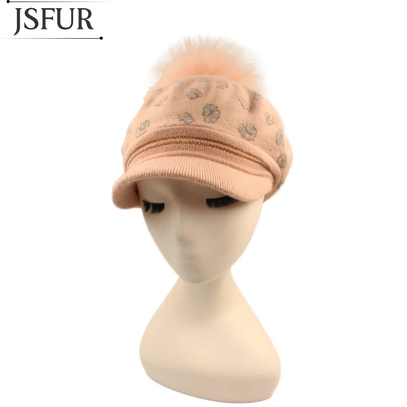 2021 winter hat gorras dama knitted beret hat with pom pom plain color tams beanie